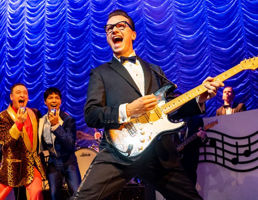 ‘HAS THE THEATRE BOUNCING AND ALIVE WITH UNADULTERATED JOY… FULL OF PALPABLE ENERGY… IGNITES THE AUDIENCE TIME AND TIME AGAIN… BUDDY HAS STILL GOT IT AFTER ALL THESE YEARS’